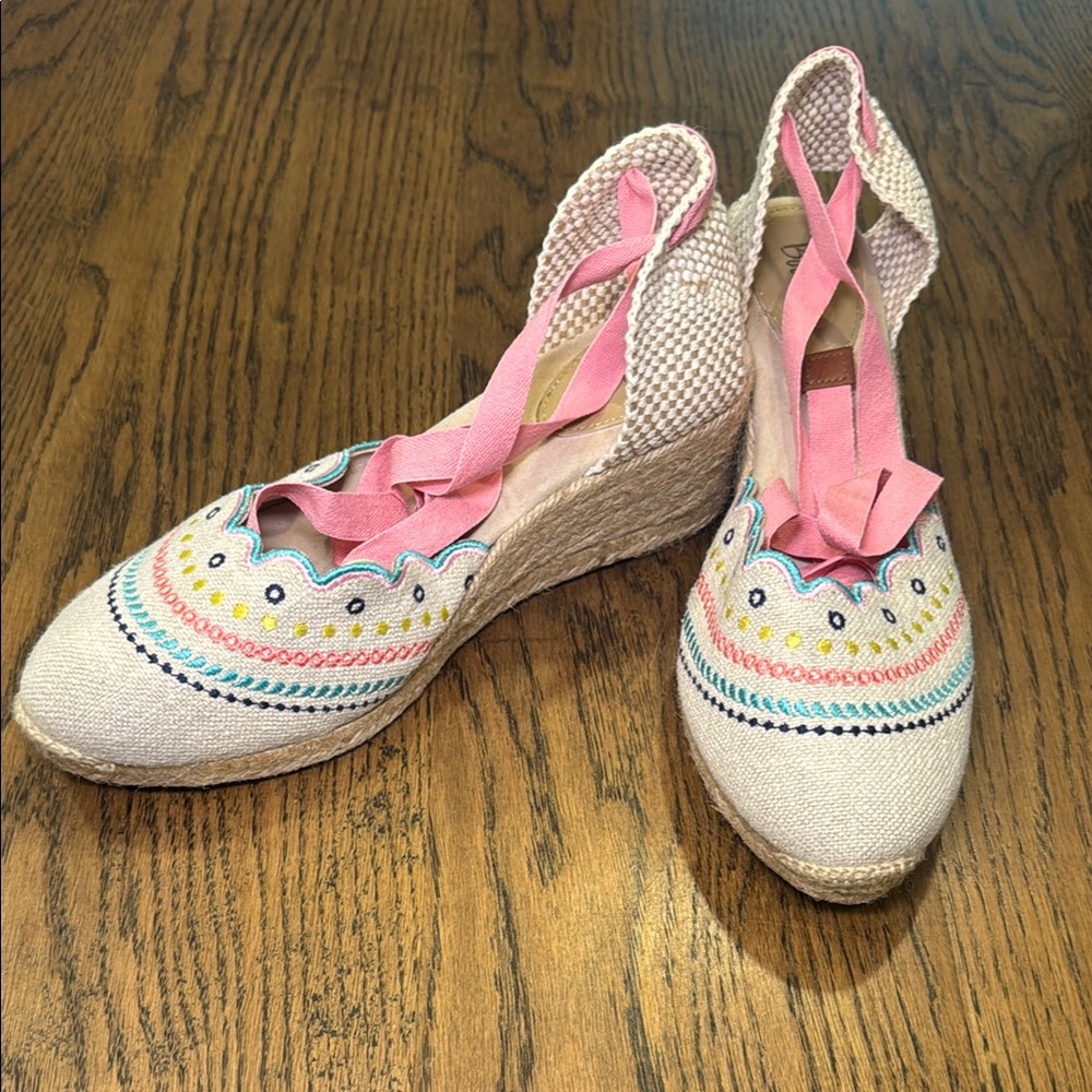 Boden Multicolor Embroidered Espadrilles